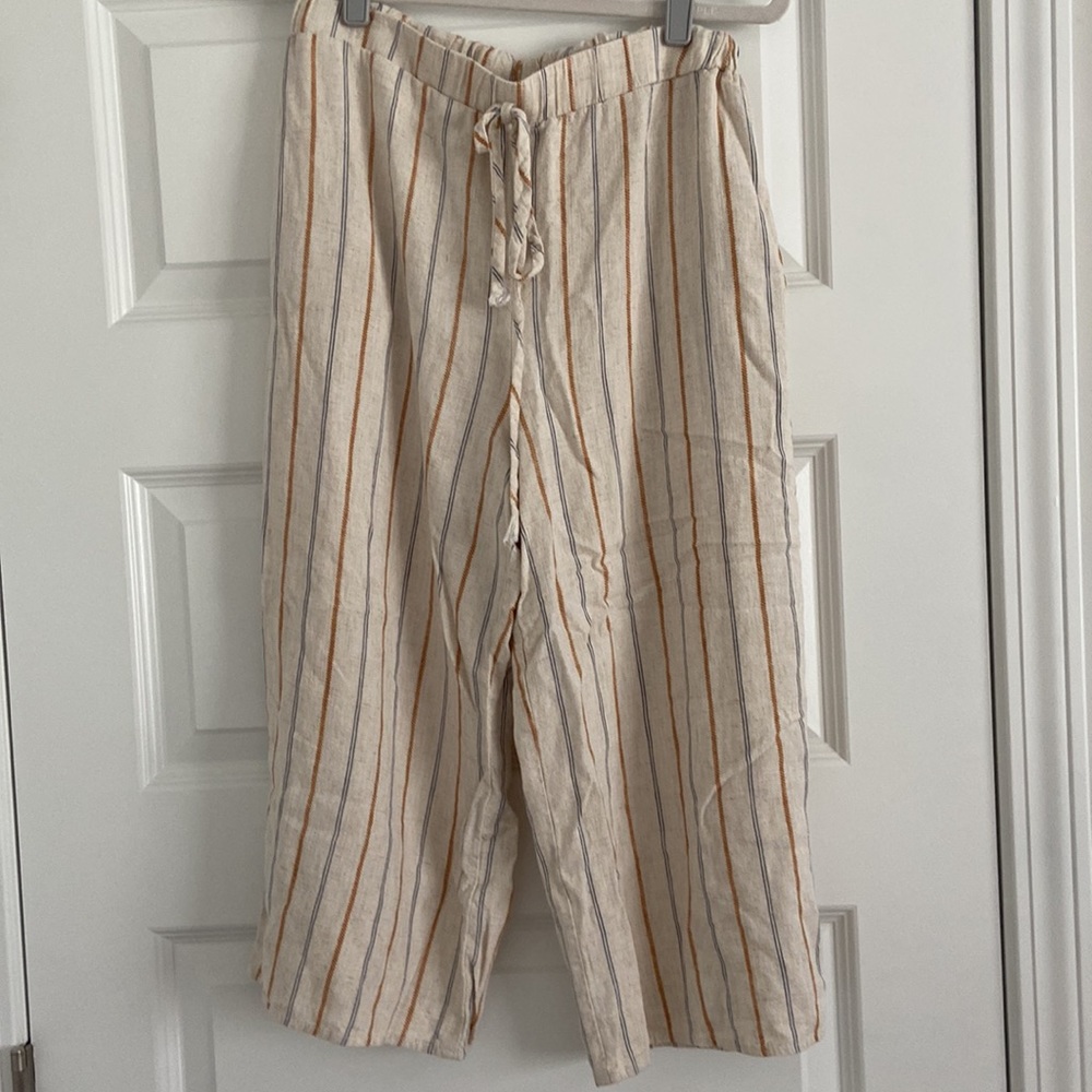 Cropped Stripe Pants